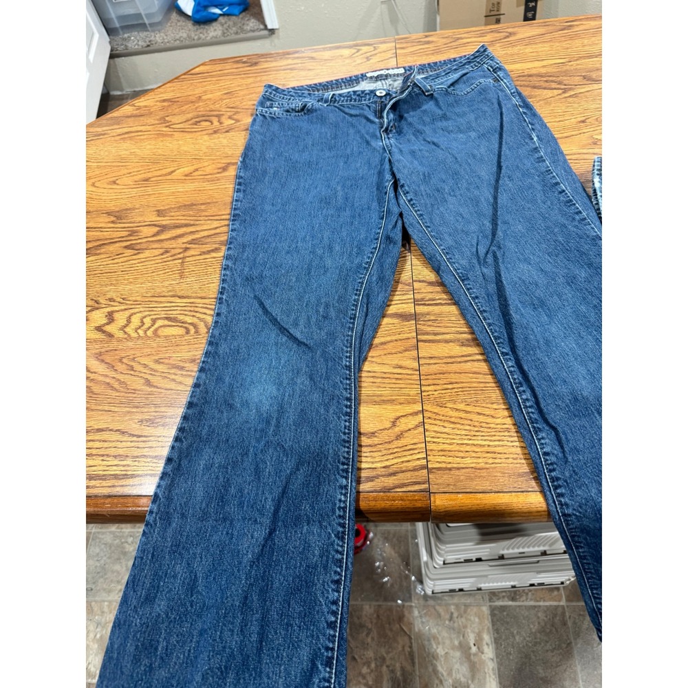 Tommy Hilfiger Womens Bootcut Jeans Medium Wash Blue Denim Mid Rise Pants